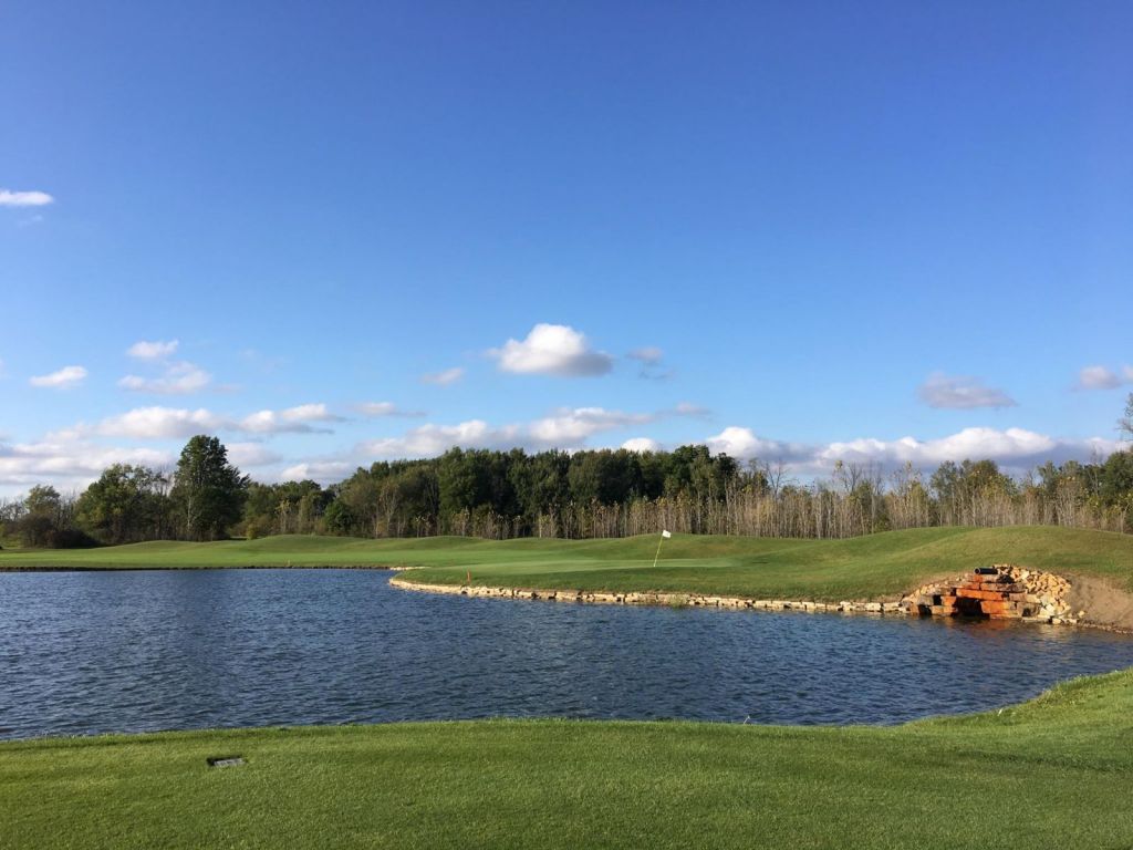 View of water on golf course